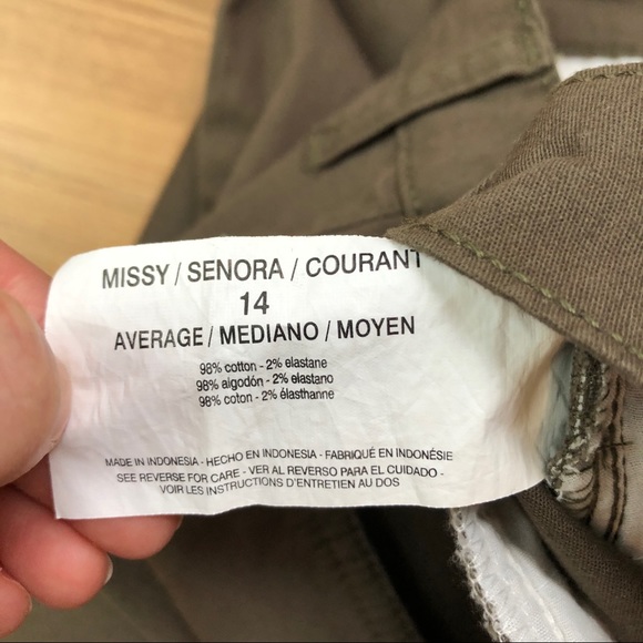 Gloria Vanderbilt Amanda Olive Green Cotton Straight Leg Trouser - Picture 6 of 10